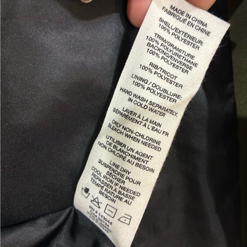 [M] AVEC LES FILLES Jacket Utility Olive Green Faux Leather Trim Anthropologie - Picture 6 of 8